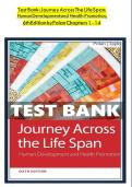 Journey Across THe Life SPan&colon; Human DeveloPment and HealtH Promotion&comma; 7TH Edition By Polan TEST BANK &vert;ComPlete CHaPter 1 - 14 &vert; 100 &percnt; Verified&NewLine;