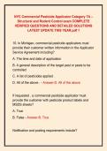 NYC Commercial Pesticide Applicator Category 7A &ndash; &NewLine;Structural and Rodent Control exam COMPLETE &NewLine;VERIFIED QUESTIONS AND DETAILED SOLUTIONS &NewLine;LATEST UPDATE THIS YEAR&period;pdf 1 