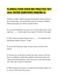 FLORIDA FOUR HOUR BDI PRACTICE TEST&NewLine;2026 TESTED QUESTIONS GRADED A&plus;