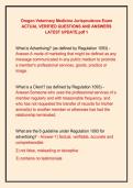 Oregon Veterinary Medicine Jurisprudence Exam &NewLine;ACTUAL VERIFIED QUESTIONS AND ANSWERS &NewLine;LATEST UPDATE&period;pdf 1 