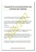 NSG6430 FINAL EXAM QUESTIONS AND&NewLine;ANSWERS 2026 VERIFIED&period;