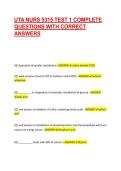UTA NURS 5315 TEST 1 COMPLETE QUESTIONS WITH CORRECT ANSWERS  