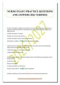 NUR301 EXAM 3 PRACTICE QUESTIONS&NewLine;AND ANSWERS 2026 VERIFIED&period;