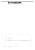 ASTHMA KSA QUESTIONS & ANSWERS &vert; GRADE A&vert; 100&percnt; CORRECT &lpar;VERIFIED ANSWERS&rpar;