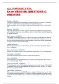 ALL FORENSICS TSA EXAM VERIFIED QUESTIONS & ANSWERS