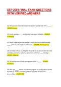 DEP 2004 FINAL EXAM QUESTIONS WITH VERIFIED ANSWERS 