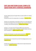 DEP 2004 MIDTERM EXAM COMPLETE QUESTIONS WITH VERIFIED ANSWERS 