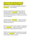ISACA IT Risk Identification Exam Questions & Answers &lpar;Grade A&plus;&rpar;&period;docx&NewLine;&NewLine;