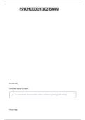 PSYC 102 UBC QUESTIONS AND ANSWERS 