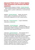Advanced Patho Exam 4 Latest Update 2026 &lpar;Questions and Answers-Verified solutions&rpar;