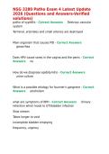 NSG 3280 Patho Exam 4 Latest Update 2026 &lpar;Questions and Answers-Verified solutions