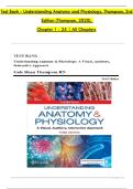 Test Bank for Understanding Anatomy and Physiology 3rd Edition by Gale Sloan Thompson &vert; Questions and Answers &vert; 100&percnt; Guarantee Pass &vert; Complete A&P Exam Prep