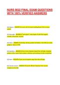 NURS 8022 FINAL EXAM QUESTIONS WITH 100&percnt; VERIFIED ANSWERS 