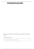 PSY 102 - FINAL EXAM REVIEW- FALL 2023 &ndash;TMU UPDATED 2026&sol;2027 QUESTIONS WITH COMPLETE SOLUTIONS 
