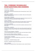 TSA - FORENSIC TECHNOLOGY EXAM QUESTIONS AND ANSWERS