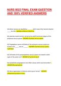NURS 8022 FINAL EXAM QUESTION AND 100&percnt; VERIFIED ANSWERS 