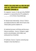 FORTIS COLLEGE NUR 210 HESI RN EXIT&NewLine;EXAM PRACTICE SOLUTION SET 2026&NewLine;QUESTIONS WITH ANSWERS GRADED A&plus;&NewLine;