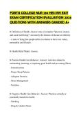 FORTIS COLLEGE NUR 210 HESI RN EXIT&NewLine;EXAM CERTIFICATION EVALUATION 2026&NewLine;QUESTIONS WITH ANSWERS GRADED A&plus;