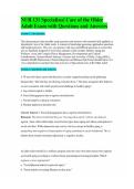 NUR 131 Specialized Care of the Older Adult Exam with Questions and Answers