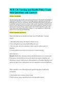 NUR 136 Nursing and Health Policy Exam with Questions and Answers