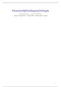 Samenvatting Persoonlijkheidspsychologie &vert; VUB &vert; 2025&sol;26