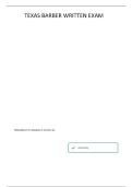 TEXAS BARBER EXAM PSI QUESTIONS WITH CORRECT ANSWERS 100&percnt;
