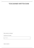 TX BARBER EXAM QUESTIONS WITH CORRECT ANSWERS 100&percnt;