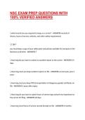 NSC EXAM PREP QUESTIONS WITH 100&percnt; VERIFIED ANSWERS