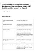 2026 AHIP Final Exam Answers Updated Questions and Answers &lpar;Latest 2026 &sol; 2027 Update&rpar; &lpar;Verified Answers by Expert&rpar;
