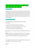 NUR 2488 Mental Health Nursing Exam with Questions and Answers