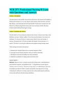 NUR 2571 Professional Nursing II Exam with Questions and Answers