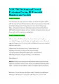 NUR 2790 The Scope and Focus of Professional Nursing III Exam with Questions and Answers