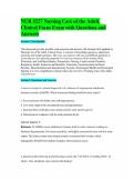 NUR 3227 Nursing Care of the Adult&comma; Clinical Focus Exam with Questions and Answers
