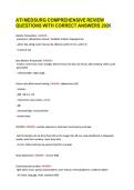 ATI MEDSURG COMPREHENSIVE REVIEW &NewLine;QUESTIONS WITH CORRECT ANSWERS 2026 