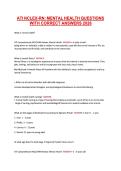 ATI NCLEX-RN&colon; MENTAL HEALTH QUESTIONS &NewLine;WITH CORRECT ANSWERS 2026 