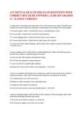 ATI MENTAL HEALTH 2026 EXAM QUESTIONS WITH &NewLine;CORRECT DETAILED ANSWERS &vert;&vert; ALREADY GRADED &NewLine;A&plus; <LATEST VERSION> 
