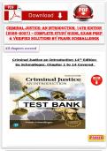 Criminal Justice&colon; An Introduction&comma; 14th Edition &lpar;2026&ndash;2027&rpar; by Frank Schmalleger &ndash; Complete Study Guide&comma; Exam Prep & Verified Answers