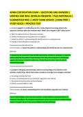 AONN CERTIFICATION EXAM &ndash; QUESTIONS AND ANSWERS &vert; &NewLine;VERIFIED AND WELL DETAILED ANSWERS &vert; PLUS RATIONALES &vert; &NewLine;GUARANTEED PASS &vert; LATEST EXAM UPDATE &vert; EXAM PREP &vert; &NewLine;STUDY GUIDE &vert; PRACTICE TEST