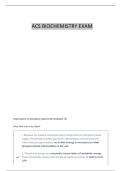 BIOCHEMISTRY ACS EXAM QUESTIONS AND CORRECT SOLUTIONS