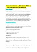 Prehospital Trauma Life Support &lpar;PHTLS&rpar; Exam with Questions and Answers