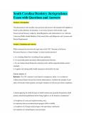 South Carolina Dentistry Jurisprudence Exam with Questions and Answers