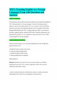 TEFL &lpar;Teaching English As a Foreign Language&rpar; Exam with Questions and Answers
