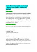 TEFL &lpar;Teaching English As a Foreign Language&rpar; Exam with Questions and Solutions