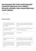 IHSA Basketball TEST STUDY GUIDE 2026&sol;2027 COMPLETE QUESTIONS WITH CORRECT DETAILED ANSWERS &vert;&vert; 100&percnt; GUARANTEED PASS LATEST VERSION