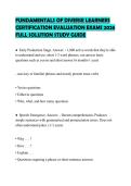 FUNDAMENTALS OF DIVERSE LEARNERS&NewLine;CERTIFICATION EVALUATION EXAMS 2026&NewLine;FULL SOLUTION STUDY GUIDE