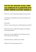 FSVO IFSI TEST UPDATED ACTUAL SCRIPT&NewLine;2026 COMPLETE SET 150 QUESTIONS WITH&NewLine;EXPERT VERIFIED SOLUTIONS GRADED A&plus;