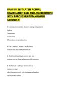 FSVO IFSI TEST LATEST ACTUAL&NewLine;EXAMINATION 2026 FULL 150 QUESTIONS&NewLine;WITH PRECISE VERIFIED ANSWERS&NewLine;GRADED A&plus;