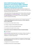 WGU D236 Pathophysiology Exam Questions and Answers 2026 &vert; Updated Study Guide with Verified Solutions for Objective Assessment Success