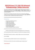 NSG530 Exam 1 V3 &vert; NSG 530 Advanced &NewLine;Pathophysiology &vert; Wilkes University 