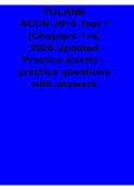 TULANE ACCN 2010 Test 1 Chapters 1&ndash;4 2026 Updated Practice Exam Practice Questions With Solution 2025&sol; 2026